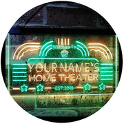Personalized Home Theater LED Light Sign - LED Gift Works