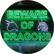 Beware of Dragon Kid Room Decoration LED Light Sign - LED Gift Works