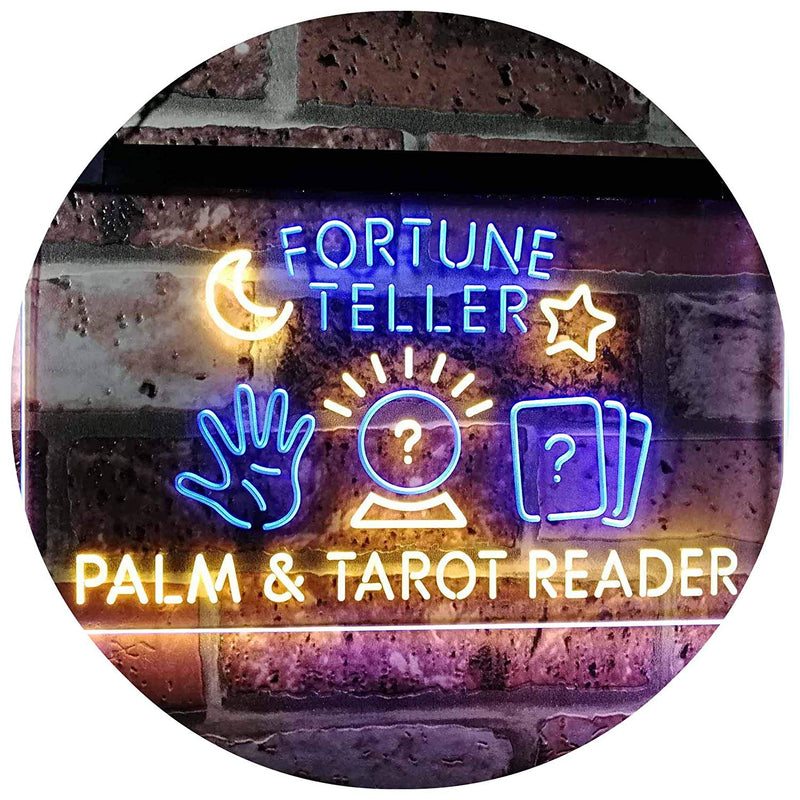 Psychic Fortune Teller Palm Tarot Reader LED Light Sign - LED Gift Works