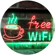 Free Wi-Fi Coffee LED Light Sign - LED Gift Works
