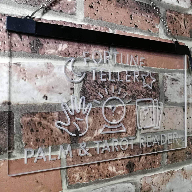 Psychic Fortune Teller Palm Tarot Reader LED Light Sign - LED Gift Works