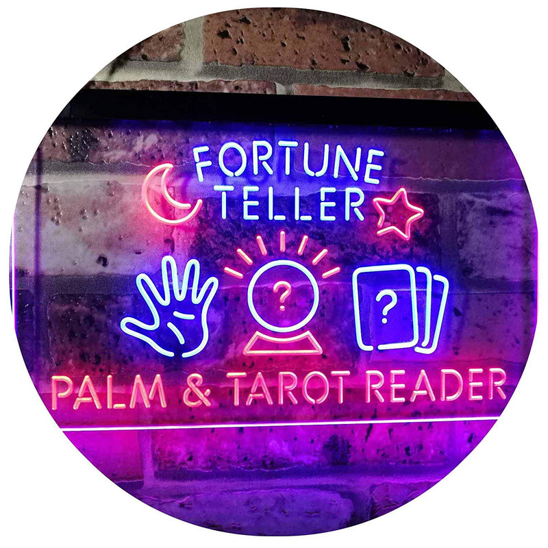 Psychic Fortune Teller Palm Tarot Reader LED Light Sign - LED Gift Works