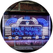 Personalized Home Theater LED Light Sign - LED Gift Works