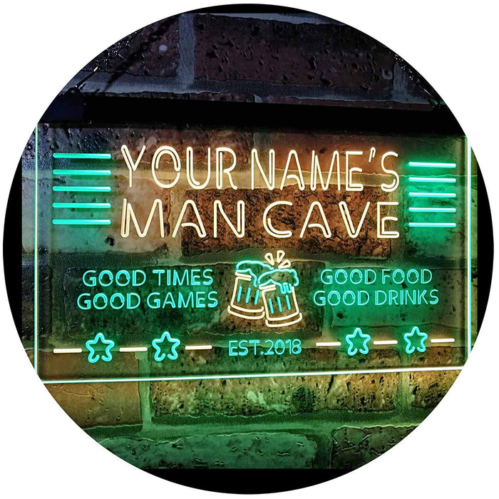 Personalized Beer Mug Cheers Man Cave LED Light Sign - Way Up Gifts