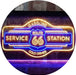 Route 66 Gasoline Station Cold Drinks LED Light Sign - Way Up Gifts