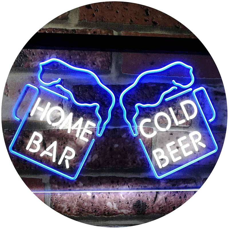 Home Bar Cold Beer Cheers LED Light Sign - LED Gift Works