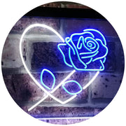 Rose Flower & Heart LED Light Sign - LED Gift Works