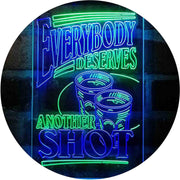 Everybody Deserves Another Shot Home Bar Humor Quote LED Light Sign - LED Gift Works