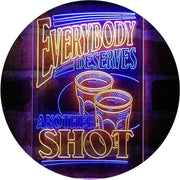 Everybody Deserves Another Shot Home Bar Humor Quote LED Light Sign - LED Gift Works