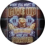 Remember Why You Started Fitness Gym Weightlifting LED Light Sign - LED Gift Works