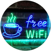 Free Wi-Fi Coffee LED Light Sign - LED Gift Works