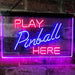 Arcade Game Room Play Pinball Here LED Light Sign - Way Up Gifts