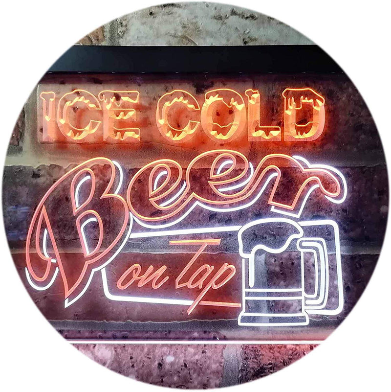 Ice Cold Beer On Tap LED Light Sign - LED Gift Works
