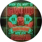Remember Why You Started Fitness Gym Weightlifting LED Light Sign - LED Gift Works