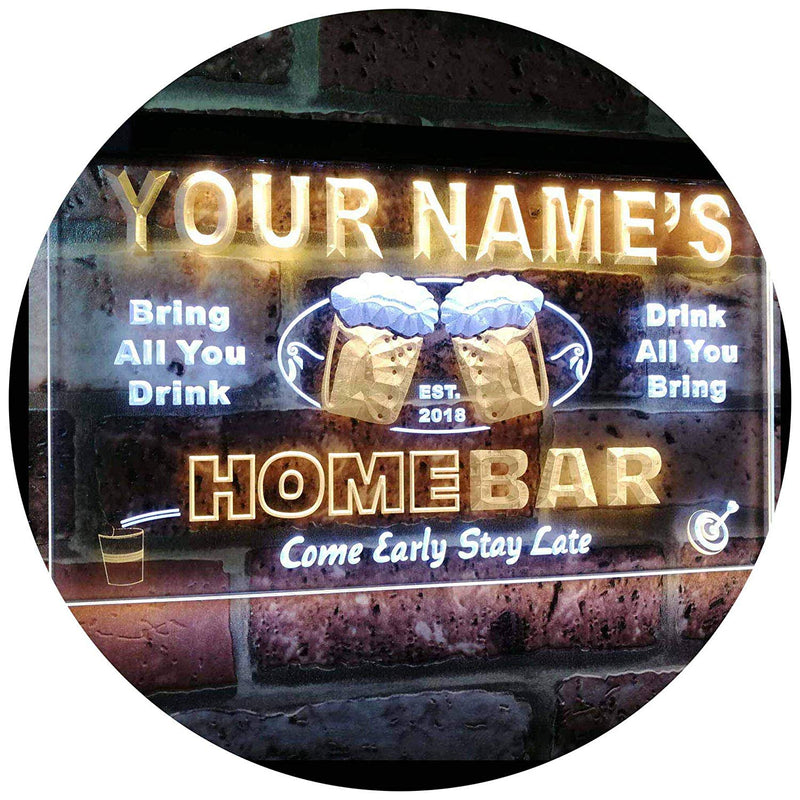 Personalized Home Bar LED Light Sign - LED Gift Works