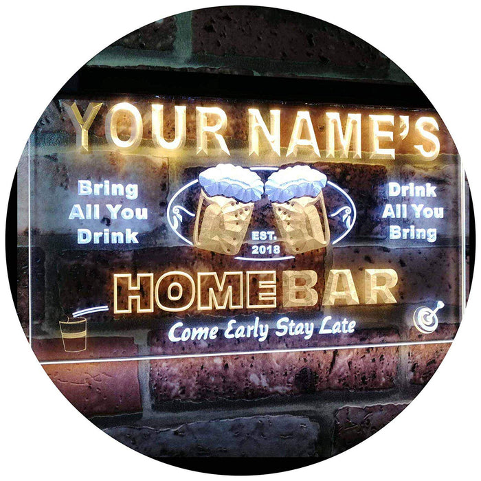 Personalized Home Bar LED Light Sign - Way Up Gifts
