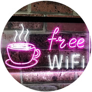Free Wi-Fi Coffee LED Light Sign - LED Gift Works