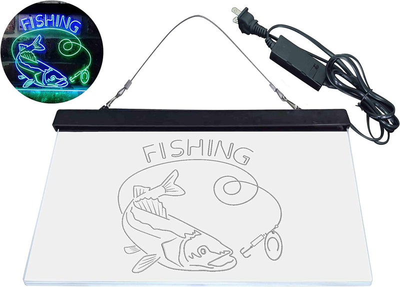 Fishing Camp Cabin LED Light Sign - LED Gift Works