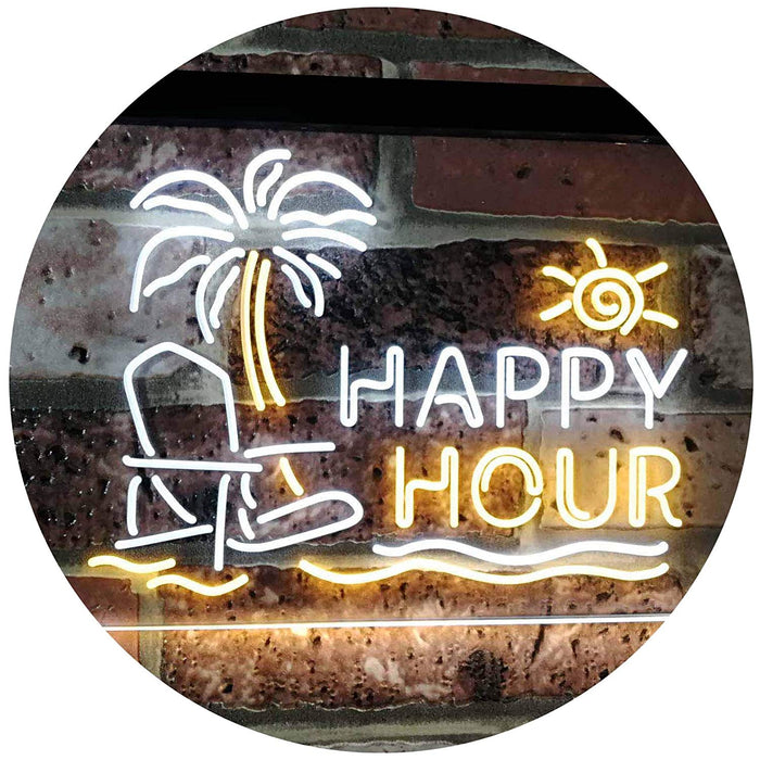 Beach Theme Happy Hour LED Light Sign - Way Up Gifts