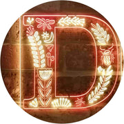 Family Name Letter D Monogram Initial LED Light Sign - LED Gift Works