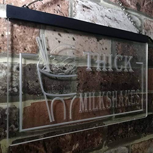 Thick Milkshakes LED Light Sign - LED Gift Works
