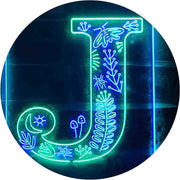 Family Name Letter J Monogram Initial LED Light Sign - LED Gift Works