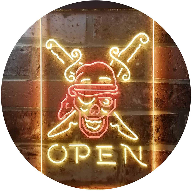 Beach Shop Pirate Open LED Light Sign - LED Gift Works