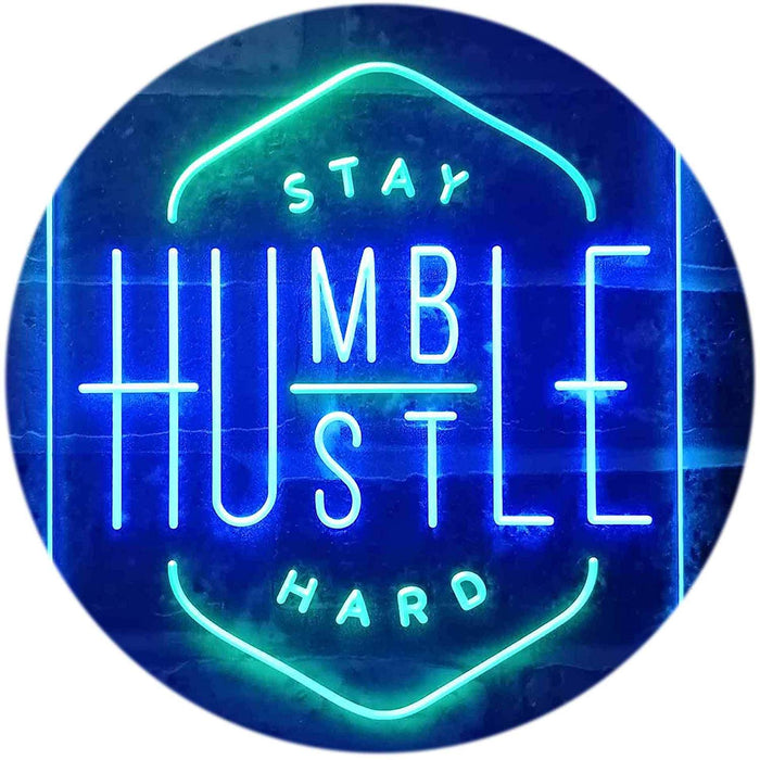 Stay Humble Hustle Hard LED Light Sign - Way Up Gifts