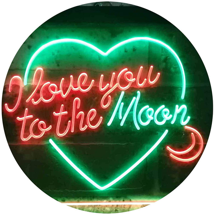 I Love You to The Moon LED Light Sign - Way Up Gifts