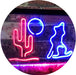 Cactus Moon Wolf LED Light Sign - Way Up Gifts
