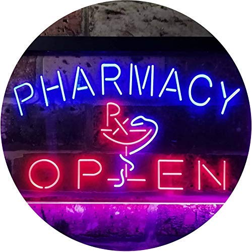 RX Pharmacy Open LED Light Sign - LED Gift Works