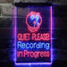 Quiet Please Recording in Progress Studio LED Light Sign - Way Up Gifts