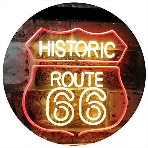 Historic Route 66 LED Light Sign - LED Gift Works