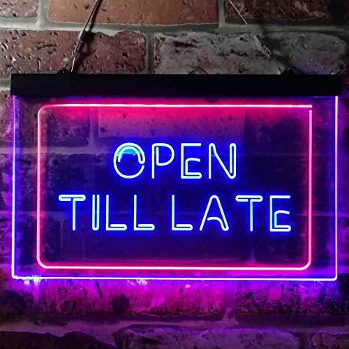Open Till Late LED Light Sign - LED Gift Works