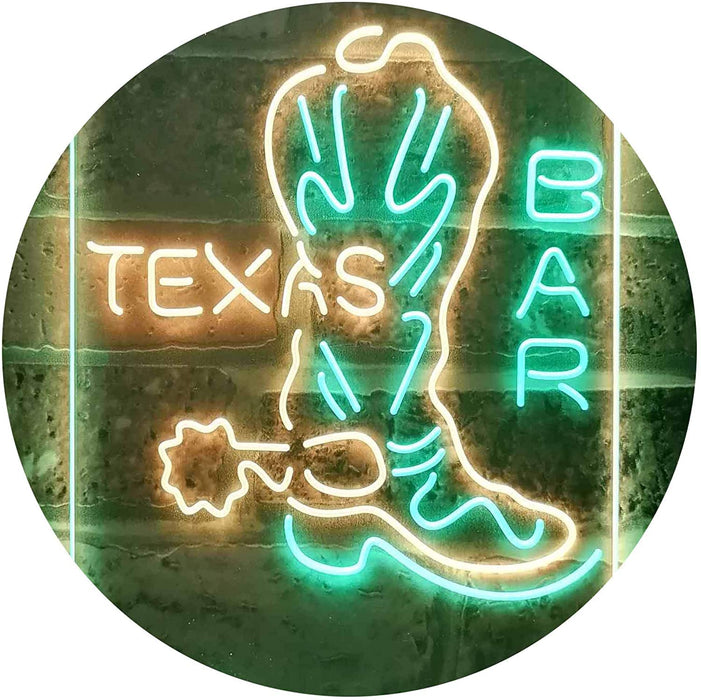 Cowboys Boots Texas Bar LED Light Sign - Way Up Gifts
