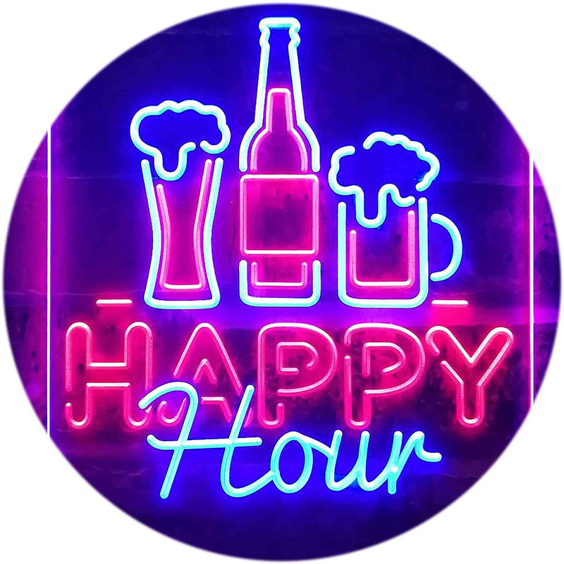 Happy Hour LED Light Sign - LED Gift Works