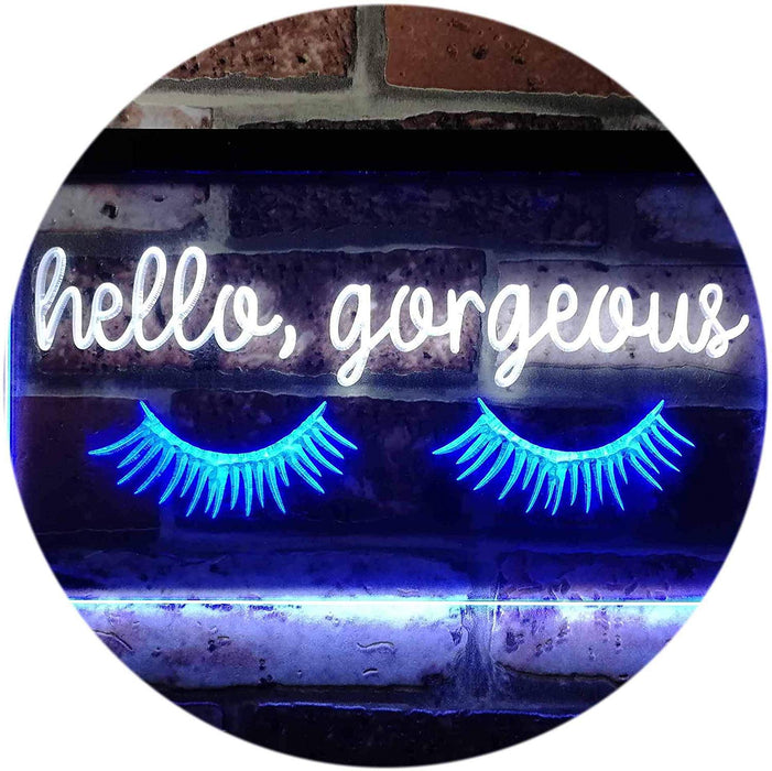 Eyelash Hello Gorgeous LED Light Sign - Way Up Gifts