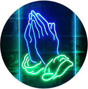 Religious Hands Praying LED Light Sign - LED Gift Works