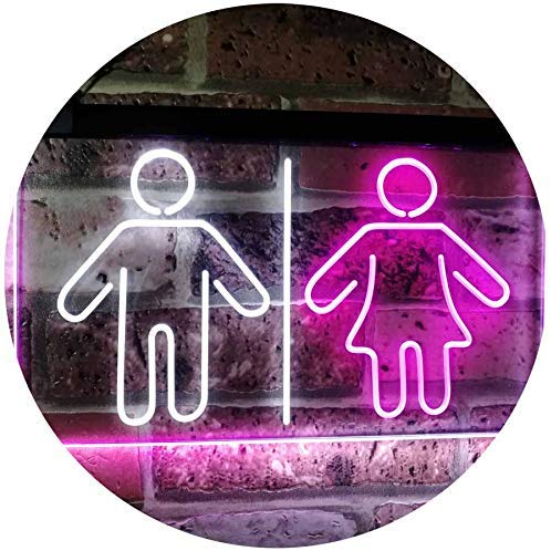 Men Women Bathroom Restroom LED Light Sign - Way Up Gifts
