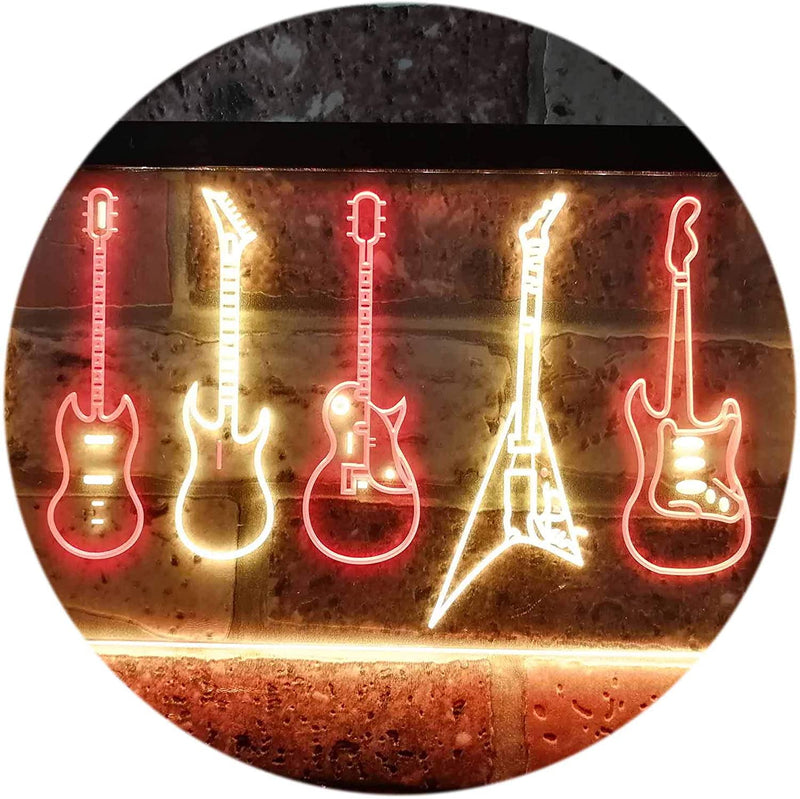 Music Guitar Set LED Light Sign - LED Gift Works