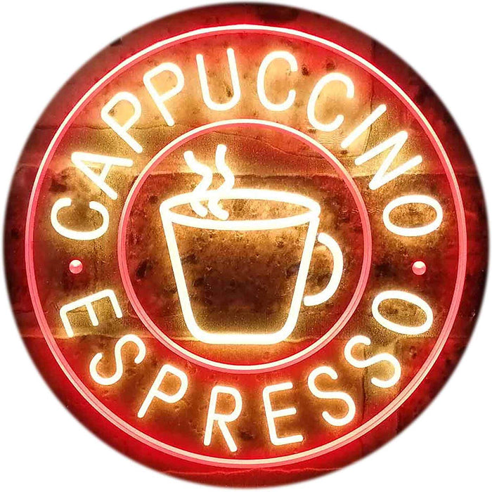 Coffee Cappuccino Espresso LED Light Sign - Way Up Gifts
