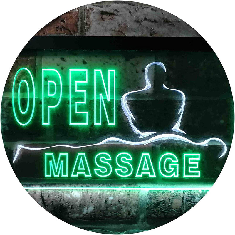 Open Massage LED Light Sign - LED Gift Works