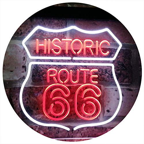 Historic Route 66 LED Light Sign - LED Gift Works