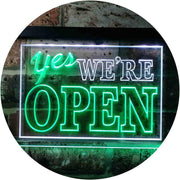Yes We're Open LED Light Sign - LED Gift Works