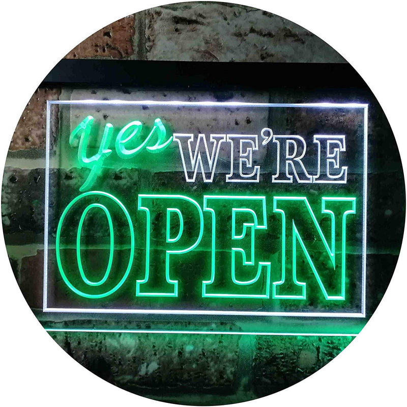 Yes We're Open LED Light Sign - LED Gift Works