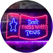 Don't Mess with Texas Flag Garage LED Light Sign - LED Gift Works