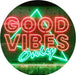 Good Vibes Only Triangle LED Light Sign - Way Up Gifts