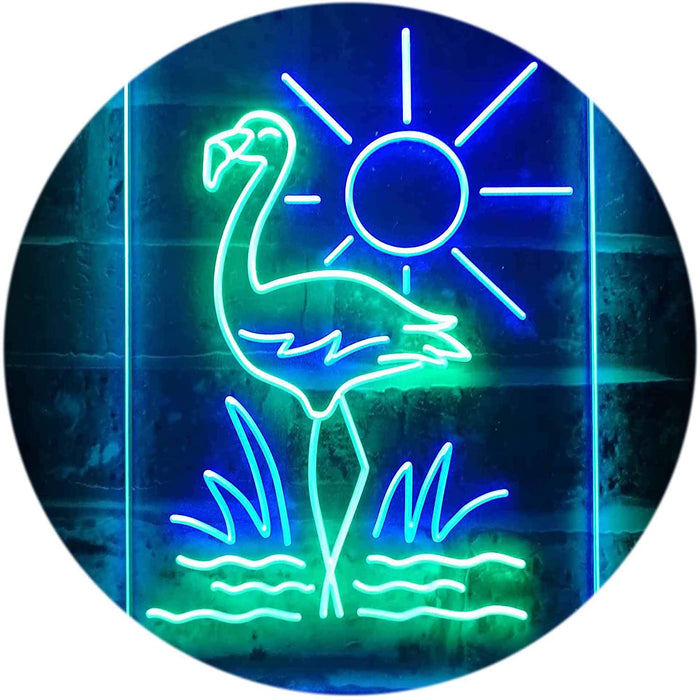 Tropical Decor Flamingo Sun LED Light Sign - Way Up Gifts