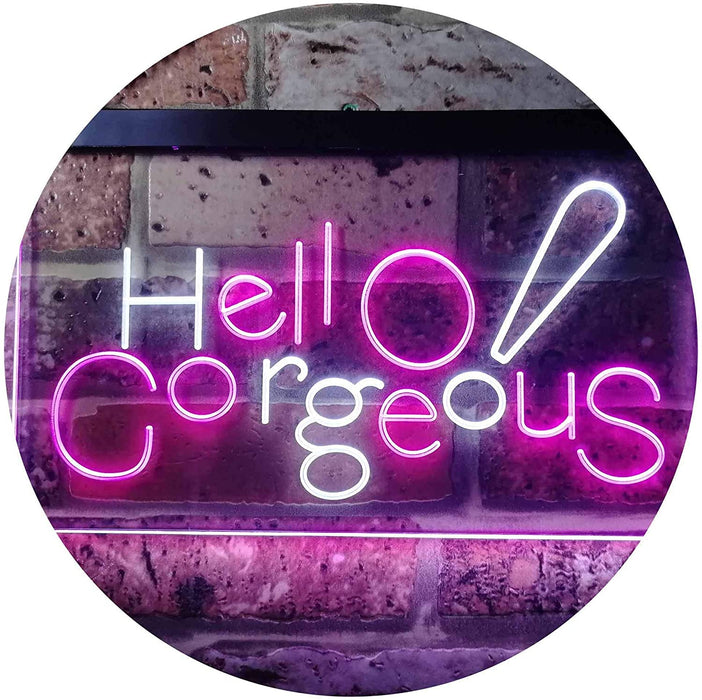 Beauty Shop Hello Gorgeous LED Light Sign - Way Up Gifts