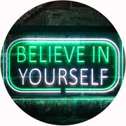 Motivational Quote Believe In Yourself LED Light Sign - LED Gift Works